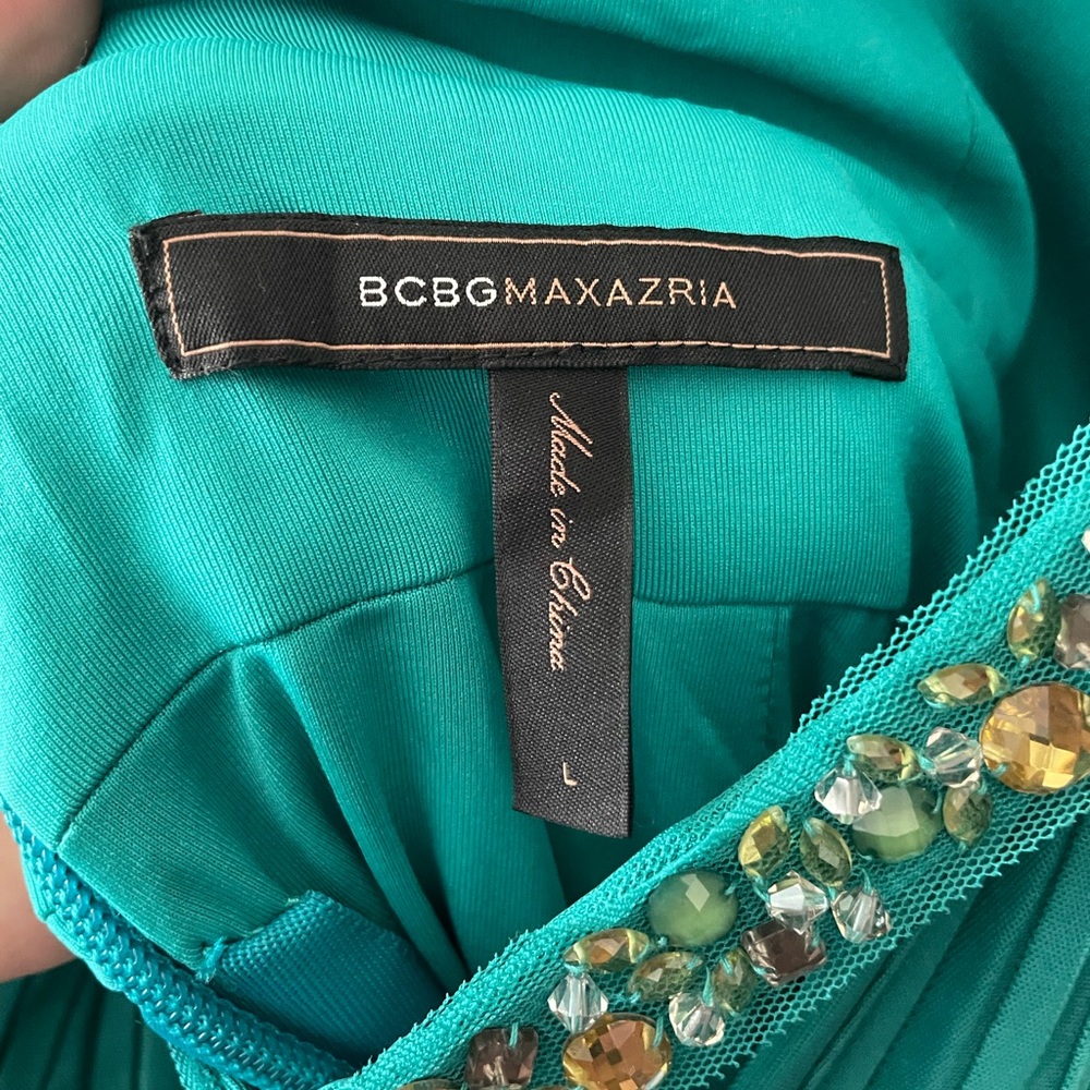 BCBG Max Azeri Teal Evening Dress - short and lined. - Picture 5 of 5